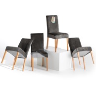 RESTILO Sive rastezljive presvlake 4 kom za stolicu 48 cm Sento