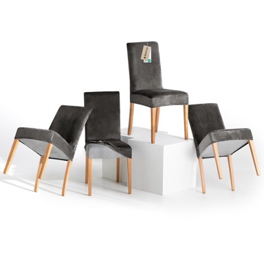 RESTILO Sive rastezljive presvlake 4 kom za stolicu 48 cm Sento