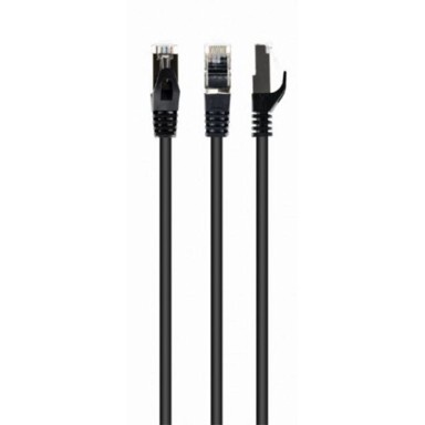 GEMBIRD Mrežni kabel PP6A-LSZHCU-BK-0.5M, 0,5 m, crni, S FTP Cat.6A LSZH