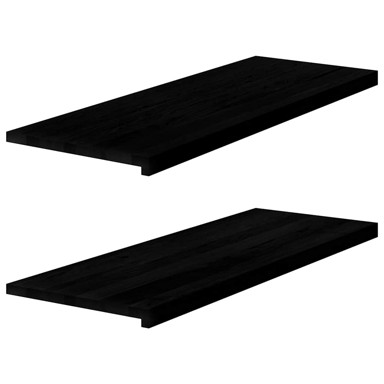 Prozorske klupice 2 kom tamnosmeđe 110x40x2 cm masivne hrast