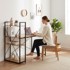 ModernHome uredski stol s policom i 3 police 120 x 60 cm, loft stil
