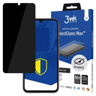 3MK HardGlass Max kaljeno staklo za Samsung Galaxy A34 5G, za privatnost, crna