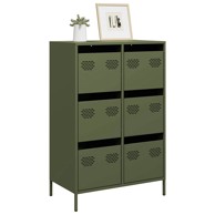 Visoka komoda maslinastozeleni 68x39x101,5 cm od čelika