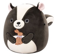 SQUISHMALLOWS Plišana igračka crno kremasti tvor Skyler, 20 cm