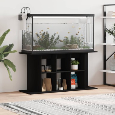 Stalak za akvarij crni 120 x 40 x 60 cm od konstruiranog drva