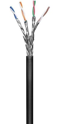 S/FTP Vanjski mrežni kabel CAT6 Outdoor, 100 m, crni