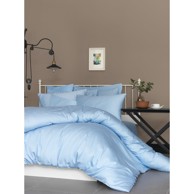 MIJOLNIR Posteljina 140x200 cm od pamučnog satena Svijetlo plava