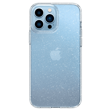 ONASI Silikonska maskica sa šljokicama, iPhone 15 Pro Max, prozirna, srebrne šljokice