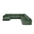 MAZZINI SOFAS Tamno zelena kutna garnitura (desni kut) Vanda, 384x284x85 cm