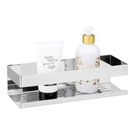 WENKO Kupaonska polica Genova samoljepljiva inox, sjajno srebrna