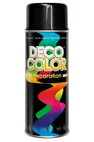DECO COLOR univerzalni lak RAL 9005, 400 ml, crni sjaj