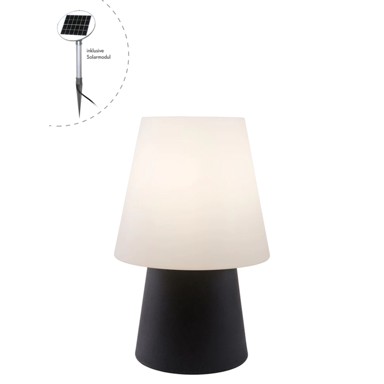 8SEASONS Stolna lampa, solarna, 60 cm, antracit