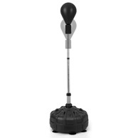 Samostojeća boksačka kugla na stalku, podesiva visina 137–156 cm, s rukavicama, crna