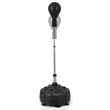 Samostojeća boksačka kugla na stalku, podesiva visina 137–156 cm, s rukavicama, crna