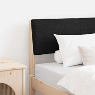 Tapecirano uzglavlje crno 80 cm čvrsto borovo drvo