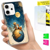 Maskica za Oppo Reno 14F / 14 FS 5G, s lisicom, sa zaštitnim staklom