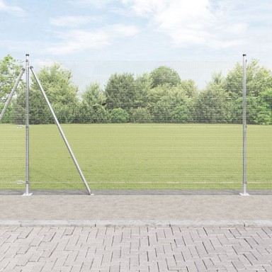 Zavarena žičana ograda sa 7 flanširanim stupovima 1.6x10 m pocinčani, čelik