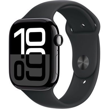 APPLE Pametni sat Series 10 GPS + Cellular 46mm, crno aluminijsko kućište, Black Sport Band - M/L