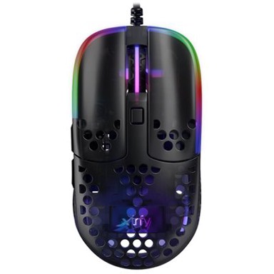 XTRFY Miš MZ1 - ZY'S Rail RGB, crni, 16000 dpi, optički, USB