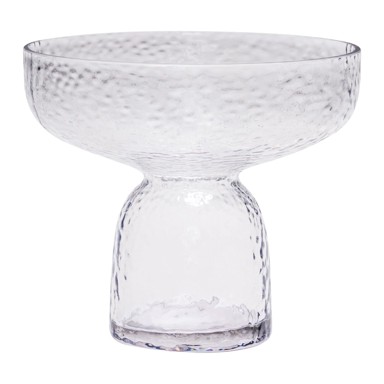 HÜBSCH Vaza staklena ručno izrađena, visina 19 cm Aino