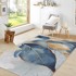 MILA HOME Plavi/u zlatnoj boji perivi tepih 80x150 cm Golden Leaves 