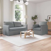 Sofa 140 cm 2 komada metal, svijetlosiva