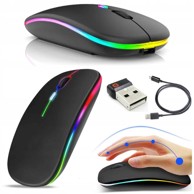 VERKGROUP Bežični optički miš WiFi, 1200 DPI, LED RGB, crni