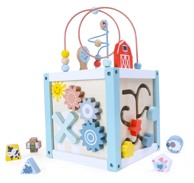 ECOTOYS Drvena edukacijska kutija, plava
