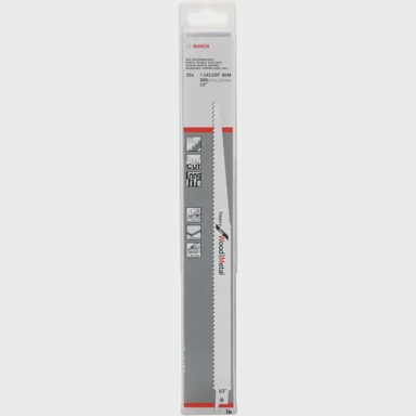 BOSCH List sabljaste pile S 1411 DF Heavy, za drvo i metal, 300 mm, 25 kom