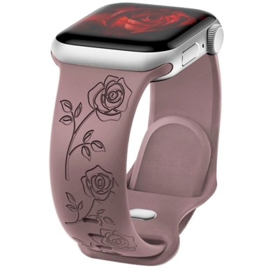 GS Silikonska narukvica za Apple Watch Series 1–11/SE/Ultra 1–3, 42/44/45/46/49 mm, ružičasto-ljubičasta