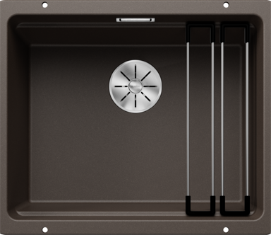 BLANCO Sudoper ETAGON 500-U InFino  SILGRANIT sa priborom, bez dalj.upr. - kava