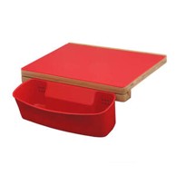 MEHRZER Daska za rezanje od bambusa s podlogama i kadicom za otpatke