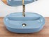 REA Umivaonik nadgradni Aura 61 Light Blue Shiny