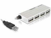 DELOCK USB hub, 4-portni, slim, 2.0