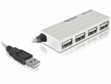 DELOCK USB hub, 4-portni, slim, 2.0