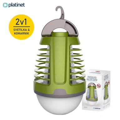 PLATINET Lampa protiv insekata PMKL6500, 2 u 1 s LED svjetlom, Li-Ion baterija, 30-40 m²