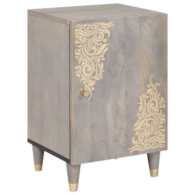 Kupaonski ormar, 38 x 33 x 58 cm, čvrsto drvo manga, siva