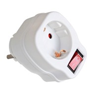 COMMEL Razdjelnik sa sklopkom, 16A, 250V, bijela, 240-301