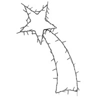 Božićna svjetla silueta zvijezde padalice, 80 LED, topla bijela, 29×61 cm