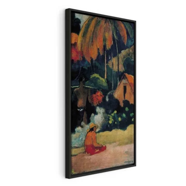Slika Paul Gauguin – Mahana maa II, 40x80 cm, u crnom drvenom okviru