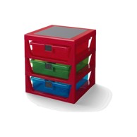 LEGO® Organizator s 3 ladice za odlaganje, crveni