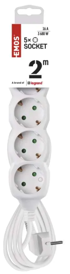 EMOS Produžni kabel P0522 5 utičnica 2 m 1 mm2 bijeli