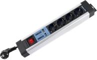 REV Produžni kabel 4-kratni + KS USB SupraLine prekidač crni