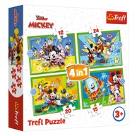 TREFL Puzzle Mickey 4u1, višebojno
