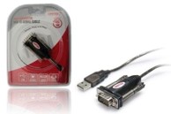 UNITEK USB adapter RS-232 + DB9F/DB25M Y-105A, crna