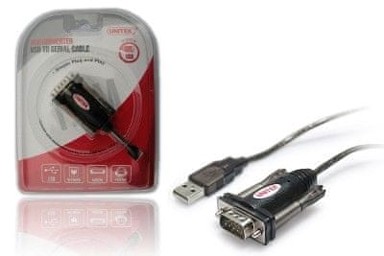 UNITEK USB adapter RS-232 + DB9F/DB25M Y-105A, crna