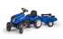 FALK Traktor na pedale s prikolicom New Holland plavi