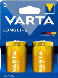 VARTA Baterije Longlife D Bli2 LR20, kartonsko pakiranje