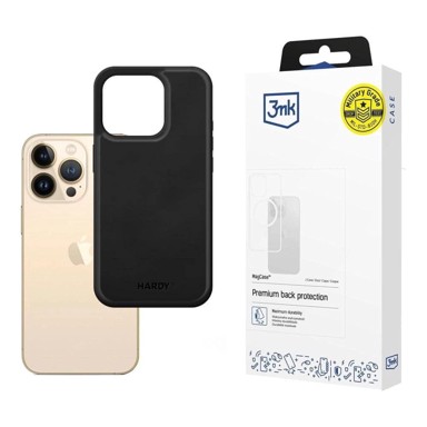 3MK Hardy Silky Leather MagCase, iPhone 13 Pro Max, crno
