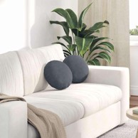 Jastučići za sjedenje 2 kom Ø40x13 cm baršun, tamnosivi